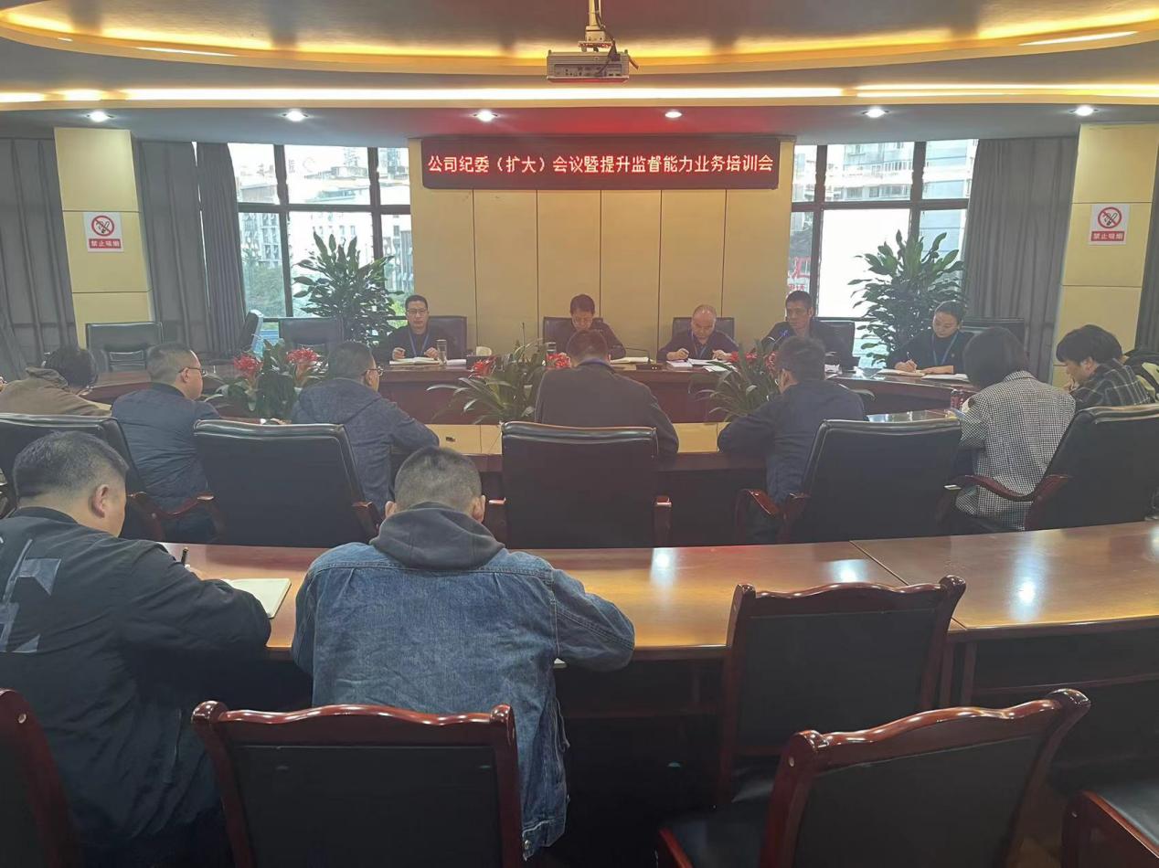 公司紀委召開紀委(擴大)會暨提升監(jiān)督能力業(yè)務培訓會